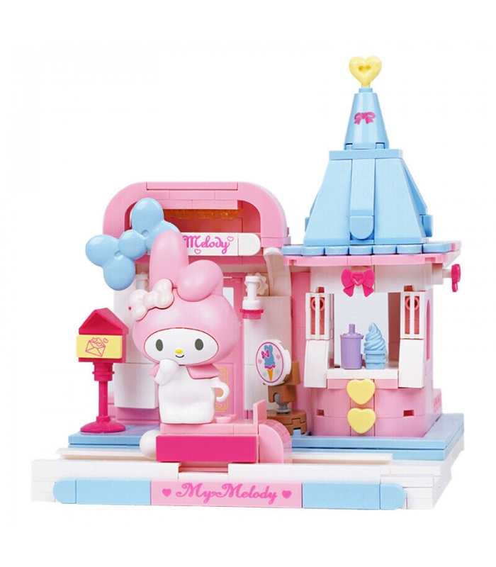 Keeppley K20808 Sanrio Series My Melody Sweet Ice Cream Casa Juego de juguetes de bloques de construcción