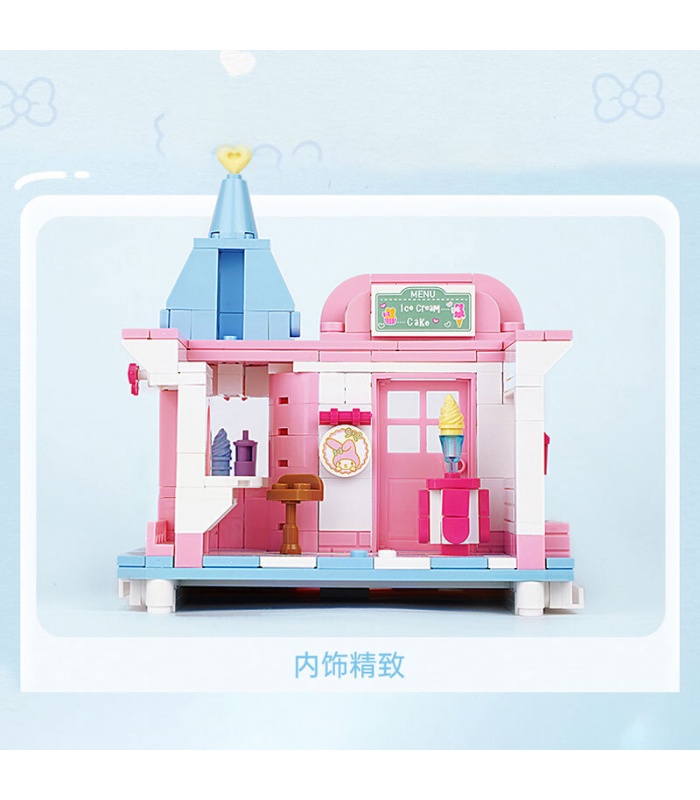 Keeppley K20808 Sanrio série My Melody Sweet Ice Cream House blocs de construction ensemble de jouets