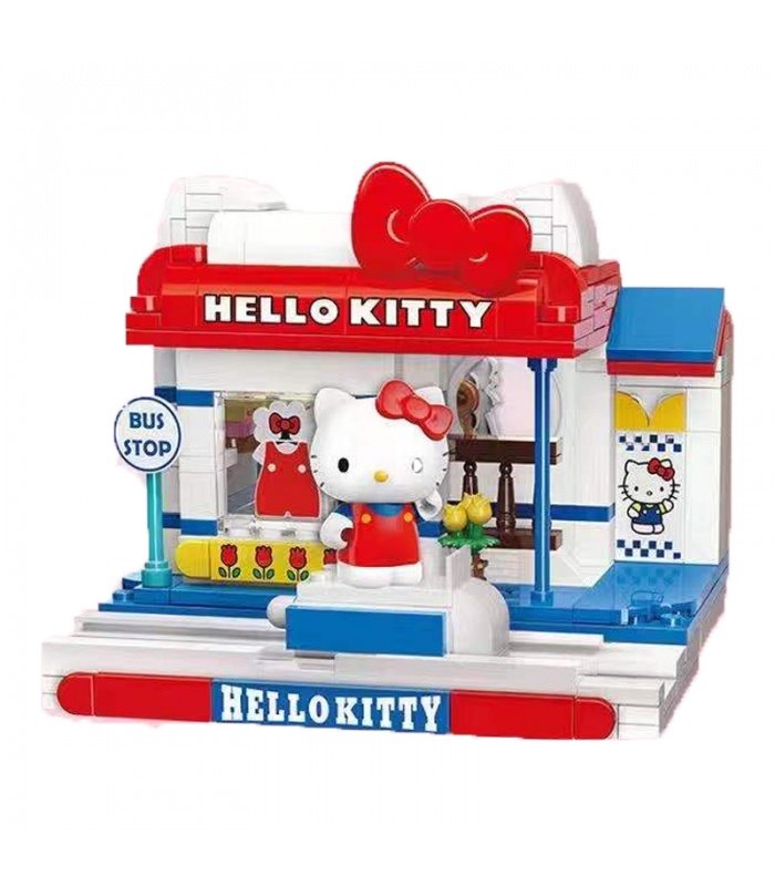 Juego de bloques de construcción de juguetes de la serie Sanrio Hello Kitty Modern Fashion Shop Keeppley K20807