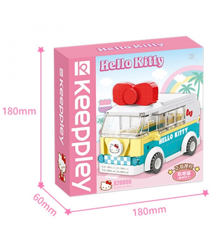 Keeppley K20806 Minibus-Bausteinspielzeugset der Hello Kitty-Serie