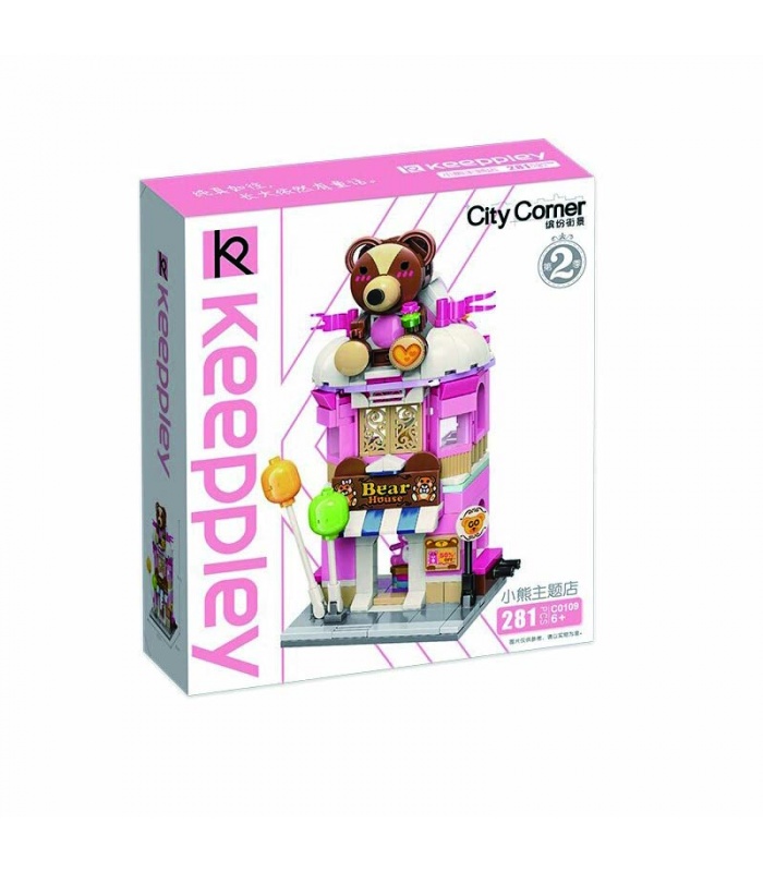 Keeppley Ville Coin C0109 Teddy Thème Magasin QMAN Blocs de Construction Jouets Jeu