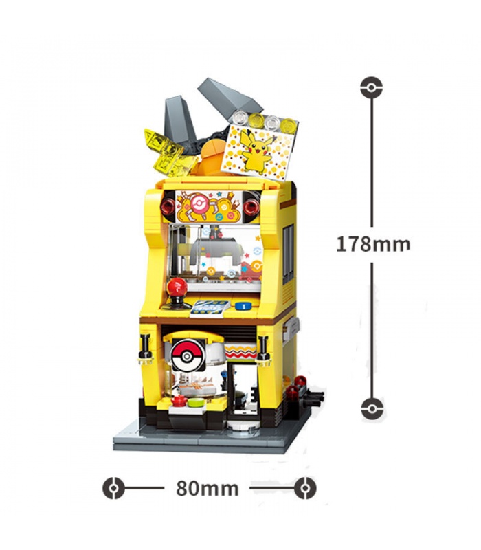 Keeppley K20209 Pikachu Claw Machine Shop 빌딩 블록 장난감 세트