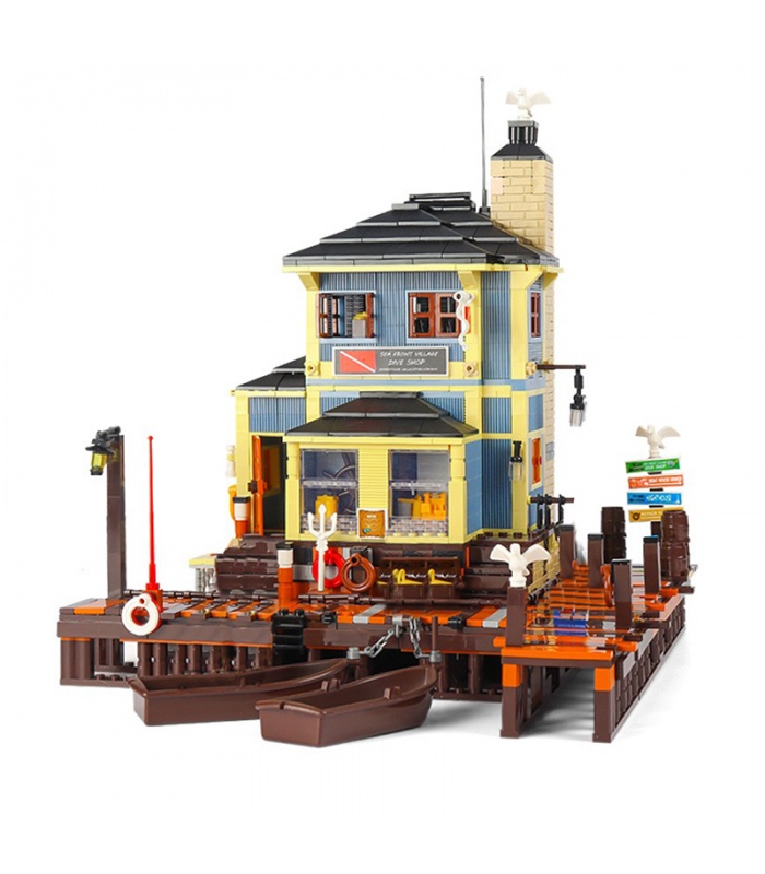 PANGU PG12001 Diving Shop Club Building Bricks Toy Set