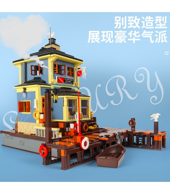 PANGU PG12001 Diving Shop Club Building Bricks Toy Set