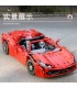 MOULD KING 13048 Ferrari 488 Red Spider Supercar Juego de bloques de construcción de juguete