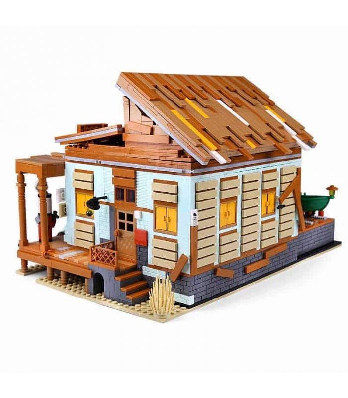 PANGU PG12004 Old Fishing House Shipyard Building Bricks Toy Set