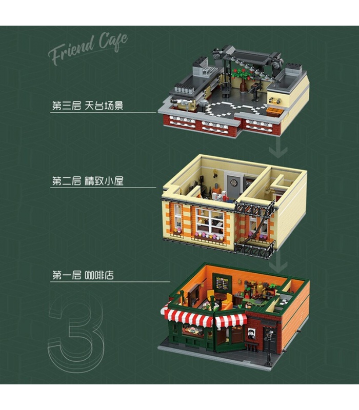 MOLD KING 16014 Friends Cafe Building Blocks Toy Set