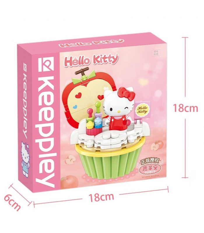 Keeppley K20813 Hello Kitty Cake Cup Juego de juguetes de bloques de construcción