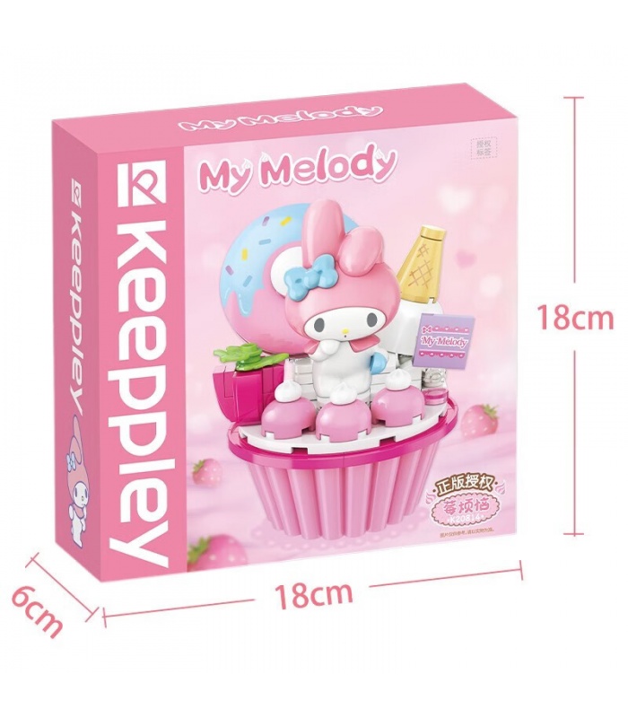 Keeppley K20814 Melody Cupcake Sanrio Series Juego de juguetes de bloques de construcción