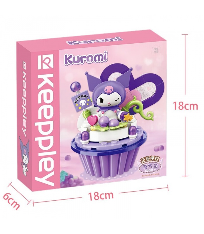 Keeppley K20817 Kuromi Cake Cup Juego de juguetes de bloques de construcción