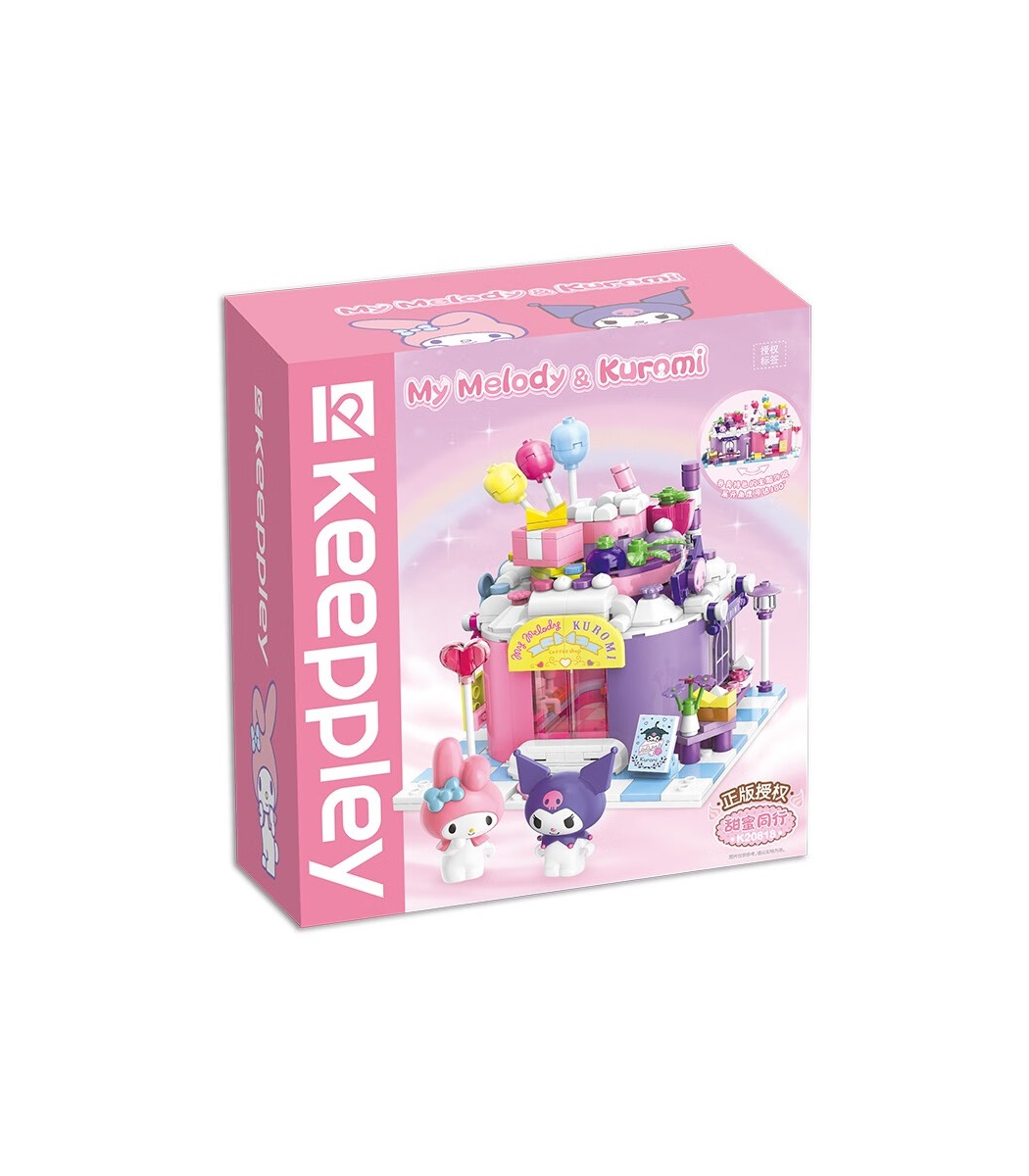 Kawaii Sanlio Hello Kitty Kuromi Compatible Lego Building Blocks My Melody  Building Blocks Little Doll Children's Birthday Gifts