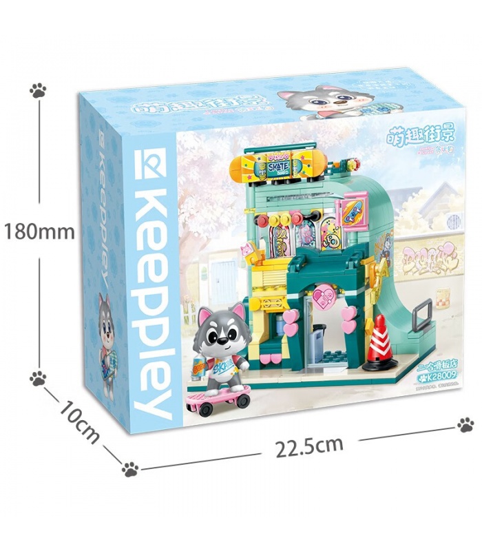 Keeppley K28009 Husky Skateboarding Shop Bloc de Construction Ensemble de Jouets