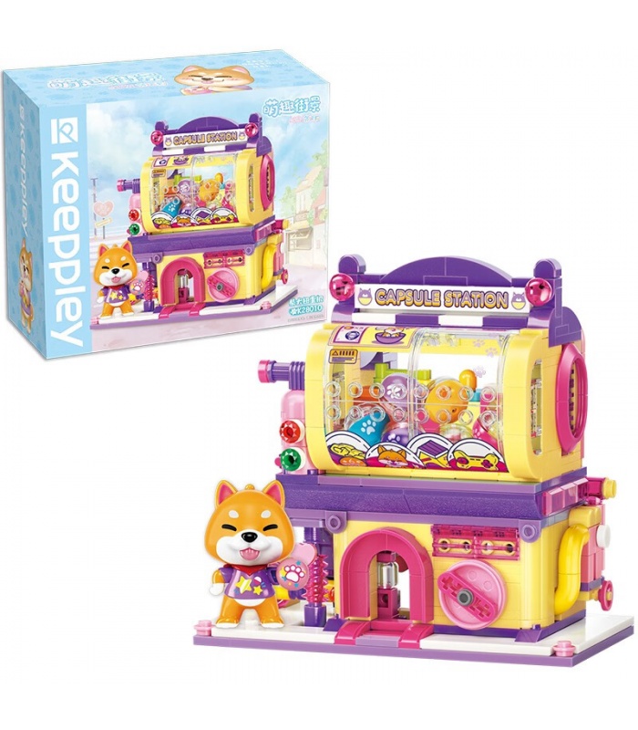 Keeppley K28010 Shiba Inu Gashapon Machines Juego de juguetes de bloques de construcción