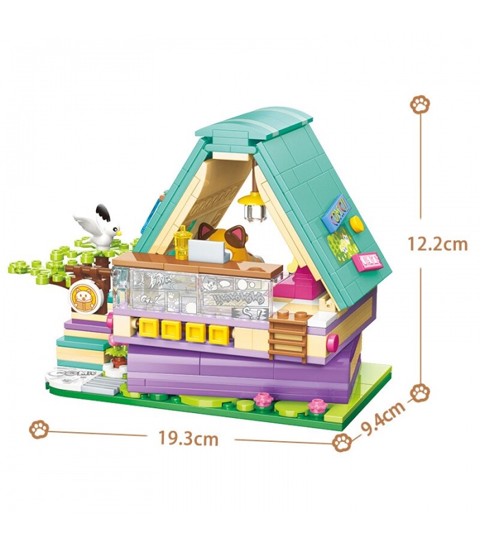 Keeppley K28018 3가지 색상의 만화 집 빌딩 블록 장난감 세트