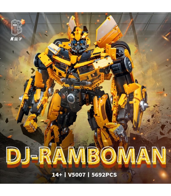 KBOX V5007 Transformers Bumblebee DJ-Rambo Man Building Blocks Toy Set