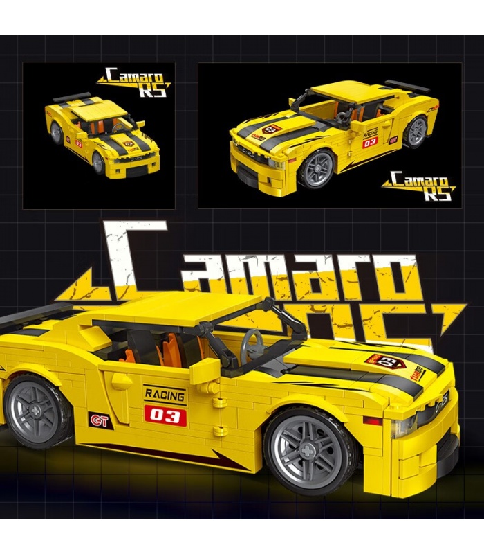 JIE STAR 92009 Camaro RS Juego de juguetes de bloques de construcción de automóviles extraíbles