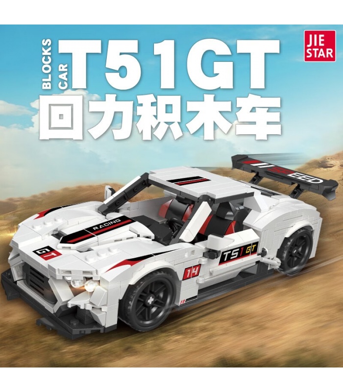 JIE STAR 92014 TS1 GT Pull-Back Car Building Blocks Toy Set