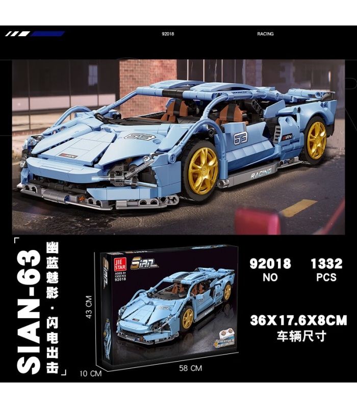 JIE STAR 92018 Lamborghini Sian Baustein-Spielzeugset