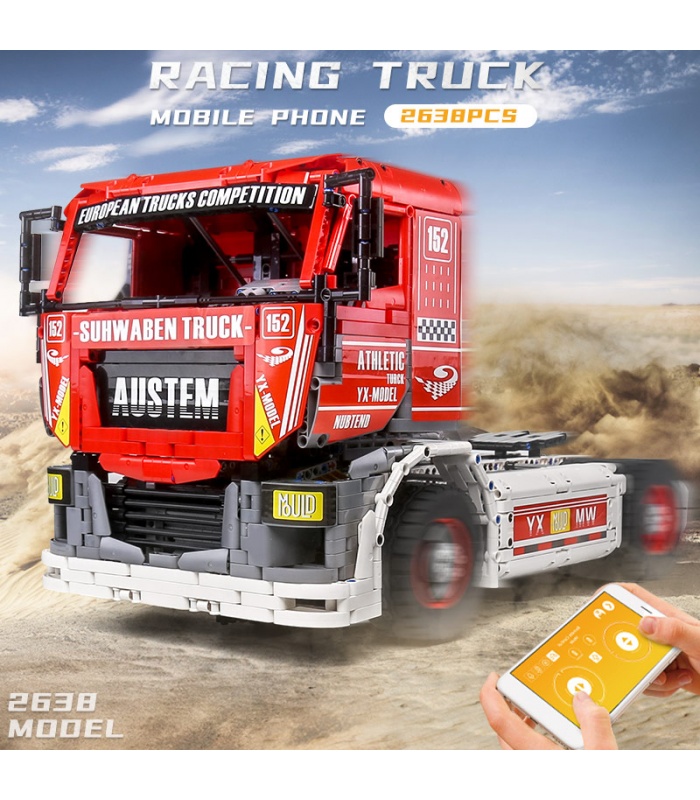 MOLD KING 13152 Big Racing Truck Bausteine-Spielzeug-Set