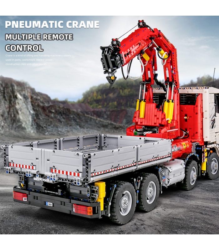 MOLD KING 19002 Pneumatique Grue Camion Télécommande Blocs de Construction Ensemble de