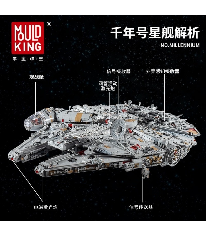 MOLD KING 21026 MK Stars Millennium Falcon Juego de bloques de construcción