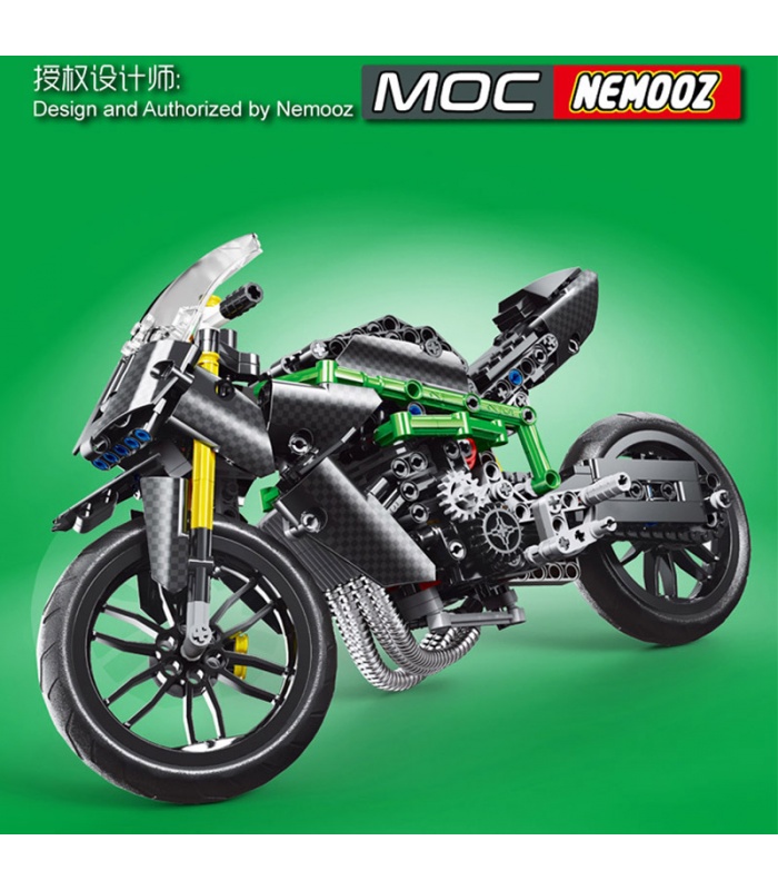 MOLD KING 23002 Kawasaki H2-R Motorrad-Bausteine-Spielzeug-Set