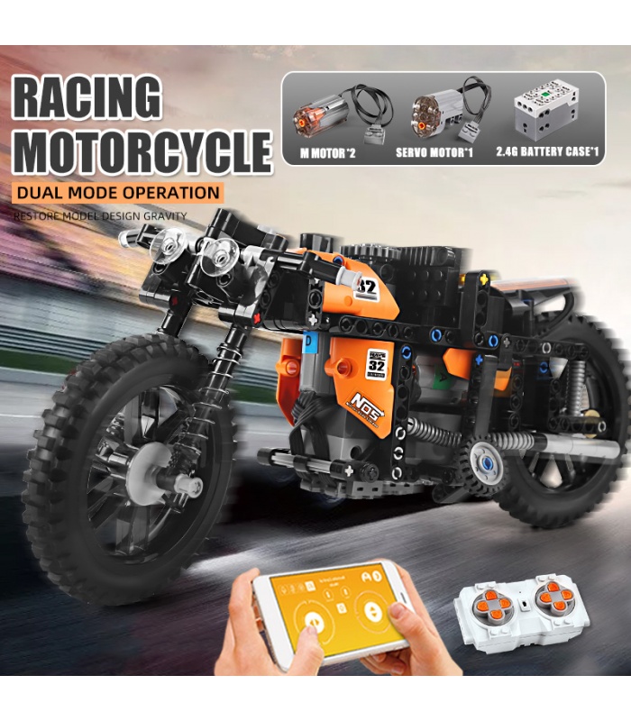 MOLD KING 23005 Racing Motorrad Fernbedienung Bausteine Spielzeug Set