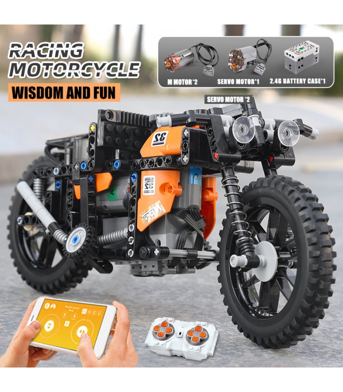 MOLD KING 23005 Racing Moto Télécommande Blocs de Construction Ensemble de Jouets