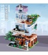 MOULD KING 16004 Coffee Shop with LED Lights Building Blocks Toy Set