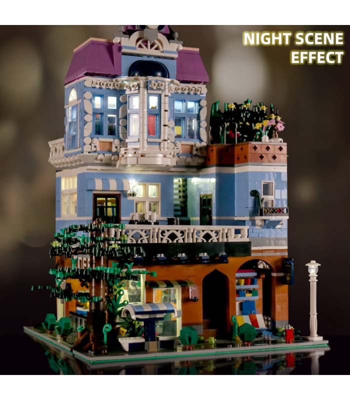 MOULD KING 16004 Coffee Shop with LED Lights Building Blocks Toy Set