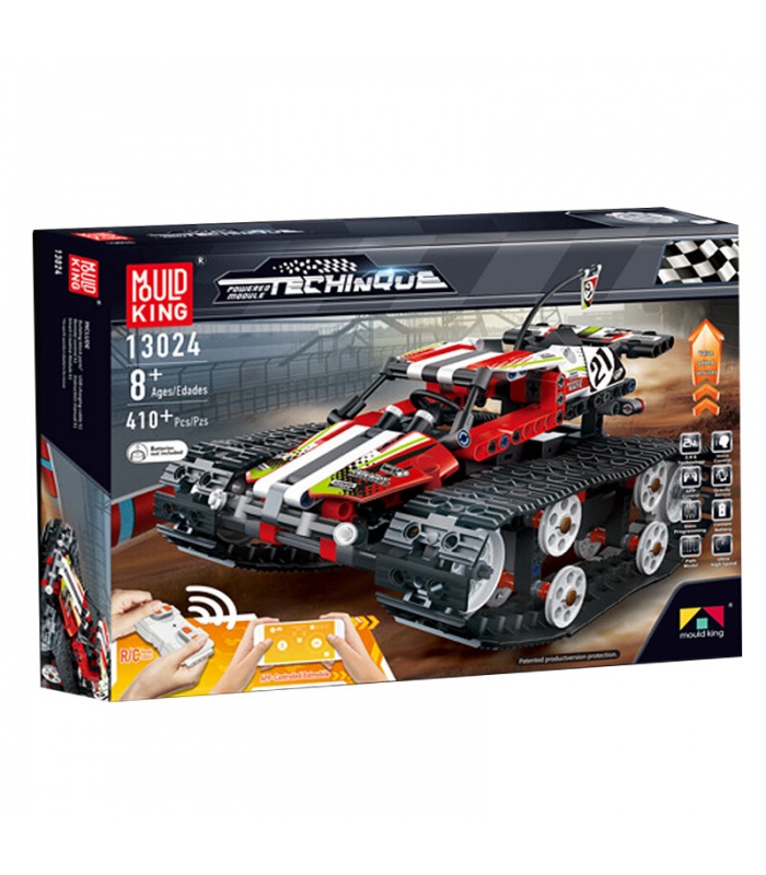 MOULD KING 13024 High-speed Tracked Vehicle Series Red Assault Building Blocks Toy Set