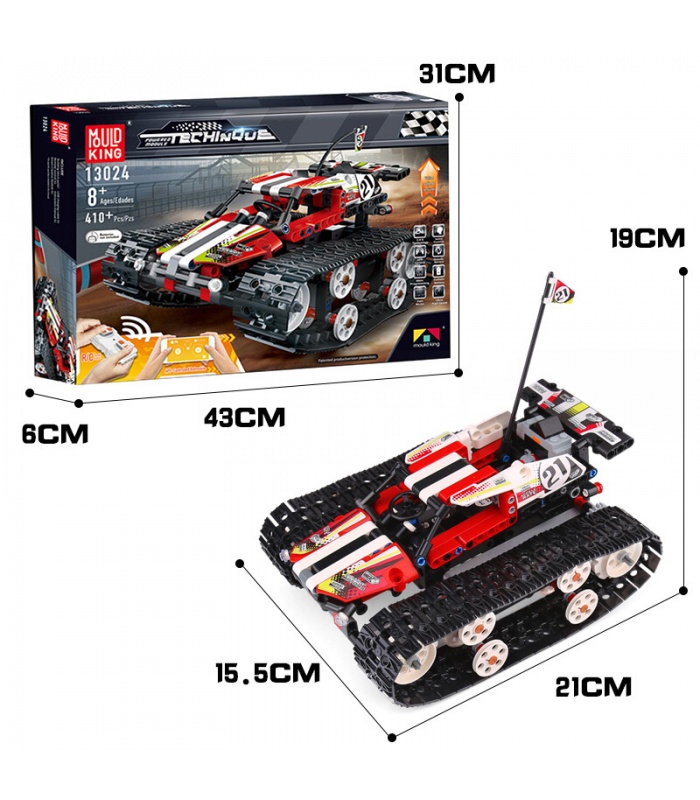 MOULD KING 13024 High-speed Tracked Vehicle Series Red Assault Building Blocks Toy Set