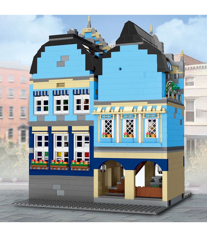 MOLD KING 16020 Marché européen avec éclairage LED Street View Series Building Blocks Toy