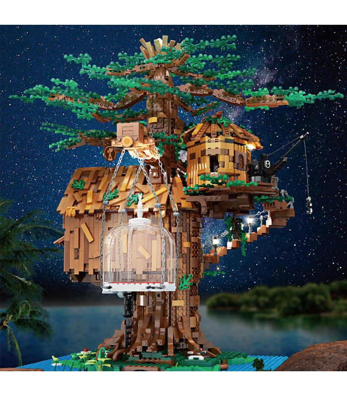 MOLD KING 16033 Tree House Treehouse avec lumières Building Blocks Toy Set