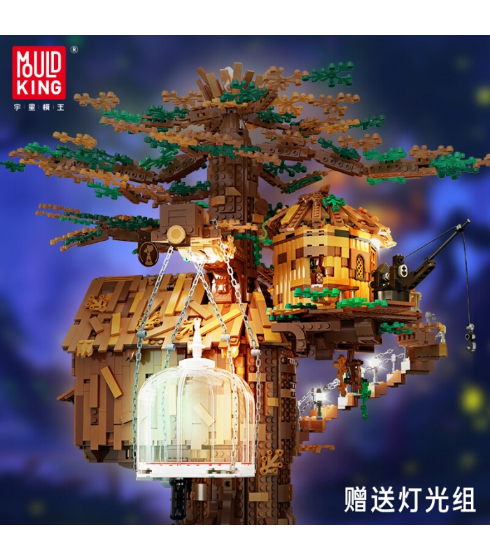 MOLD KING 16033 Tree House Treehouse avec lumières Building Blocks Toy Set