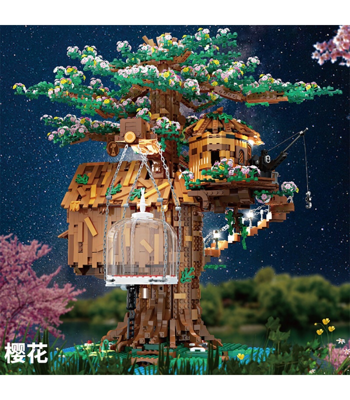 MOLD KING 16033 Tree House Treehouse avec lumières Building Blocks Toy Set