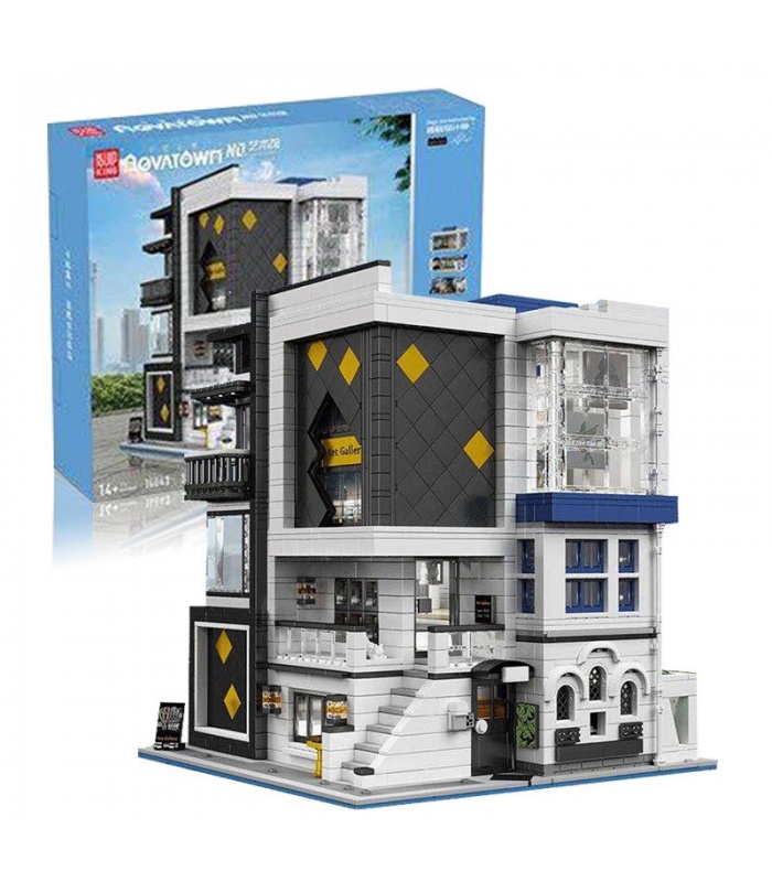 MOLD KING 16043 Galerie d'art avec lumières LED Novatown Series Building Blocks Toy Set