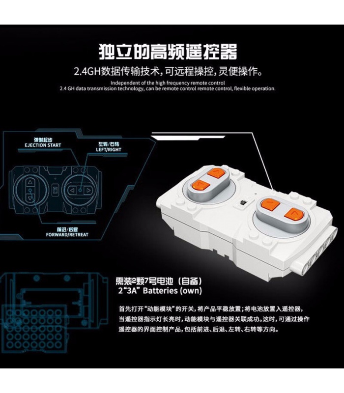 Mold King 13044 Geoffubot Long Dee Walking Brick Bloques de construcción de control