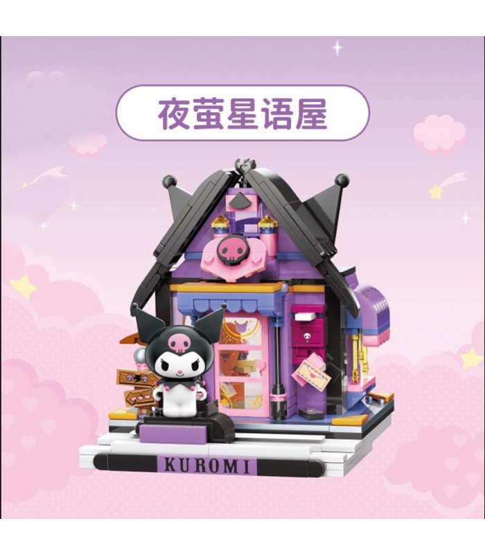 Keeppley K20812 Sanrio Series Kuromi Astological Cabin Juego de juguetes de bloques de construcción