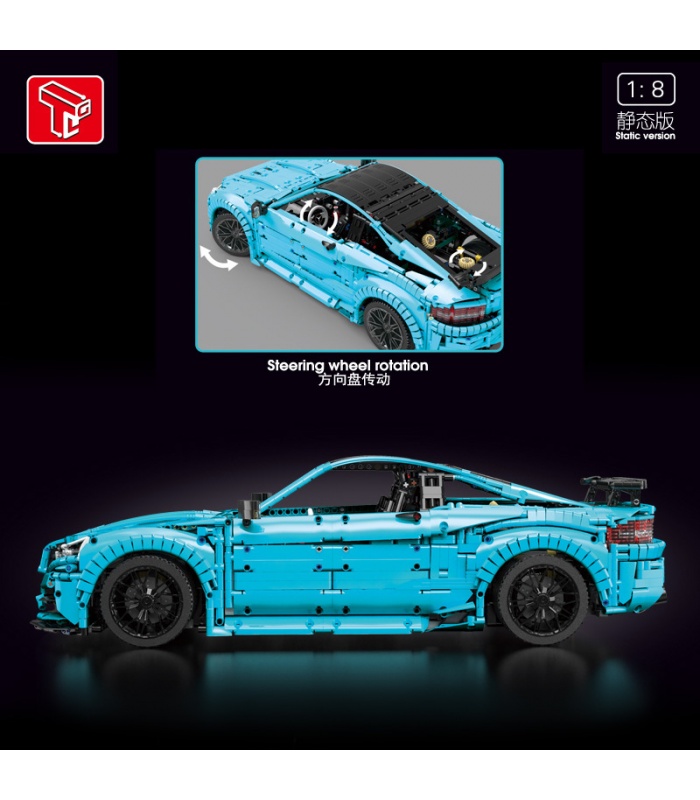 TGL T5002 Blue C63 Juego de juguetes de ladrillos de construcción de automóviles