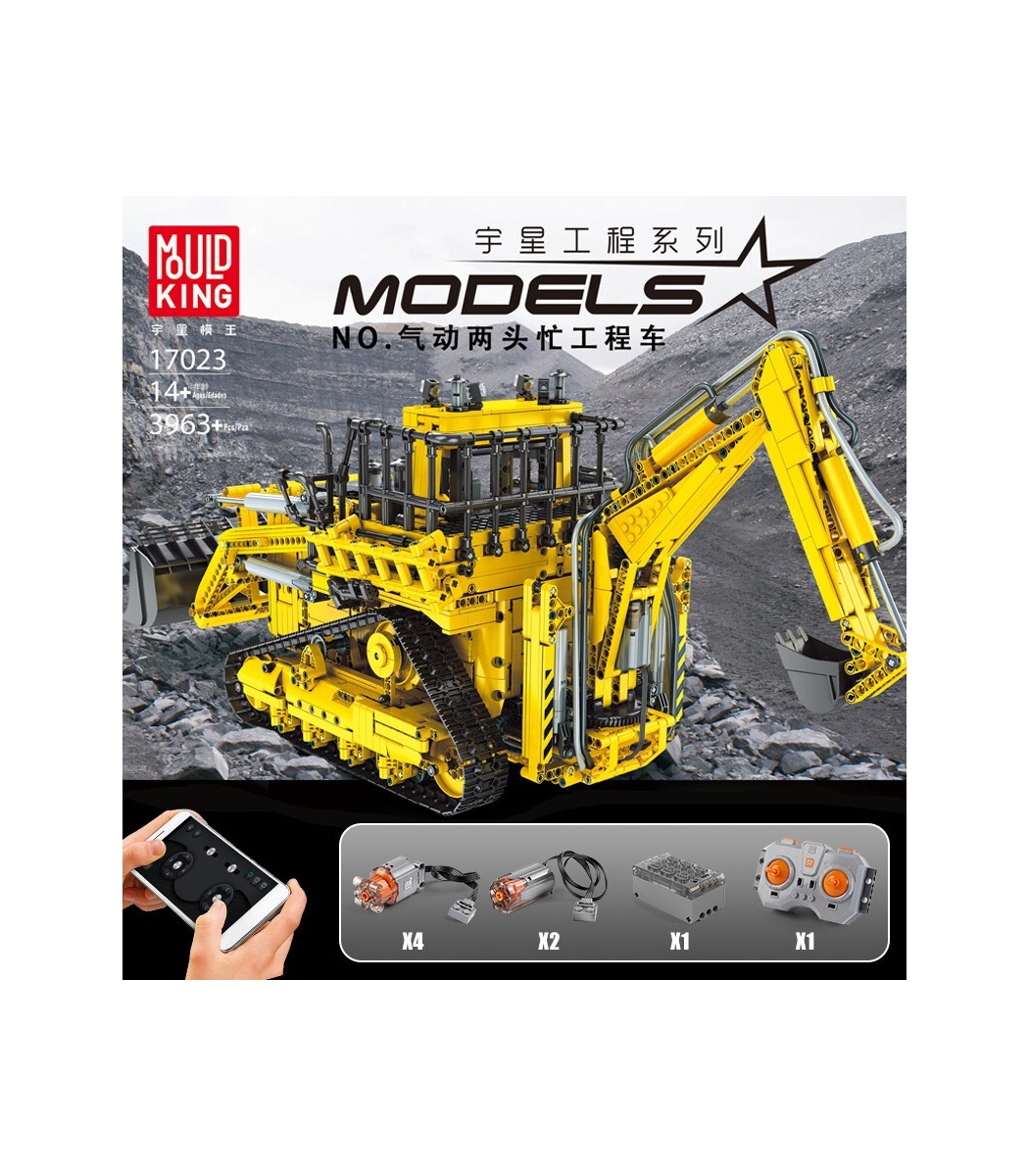 Mould King 17026 Pneumatic Loader Building Blocks Kits,  Technical Construction Vehicles Model with Motor/APP Remote Control, Gift  Toy for Kids Age 8+ /Adult Collections Enthusiasts(1803 Pieces) : Toys &  Games