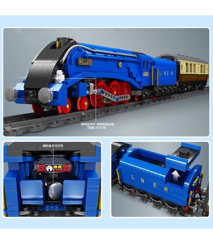 MOULD KING 12006 Pacifics Mallard Railways Train Remote Control Building Blocks Toy Set