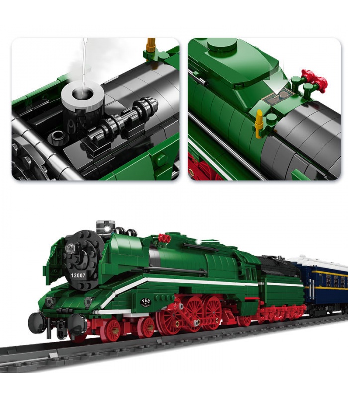 MOULD KING 12007 German BR18 201 Express Train Remote Control Building ...