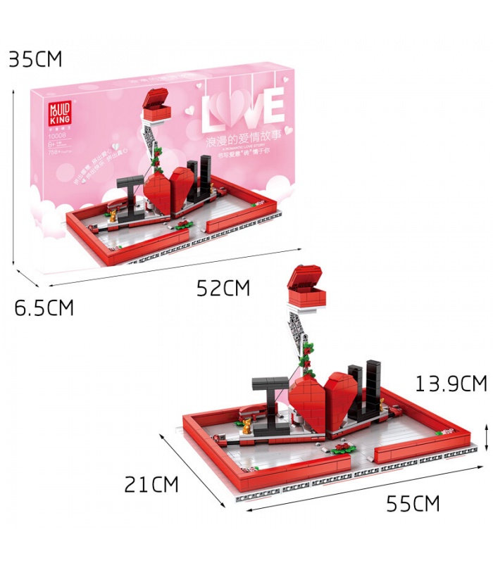 MOULD KING 10008 ensemble de blocs de construction histoire d'amour romantique