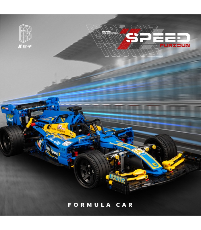 KBOX 10296 azul Ferrari F1 fórmula tecnología de carreras maquinaria serie juguete de bloques de construcción