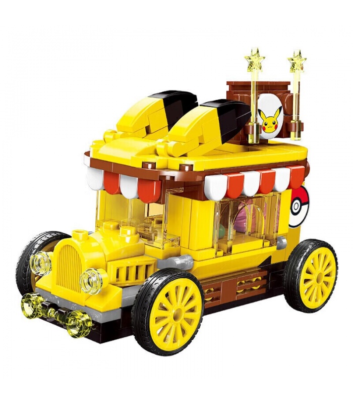 Keeppley K20213 Pikachu Mini Gourmet Car Serie Pokémon Juego de bloques de construcción de juguete