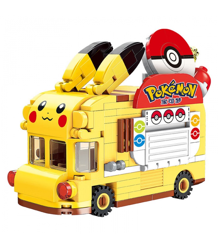 Keeppley K20214 Pikachu Mini Poké Ball Car Pokémon Series Building Blocks Toy Set