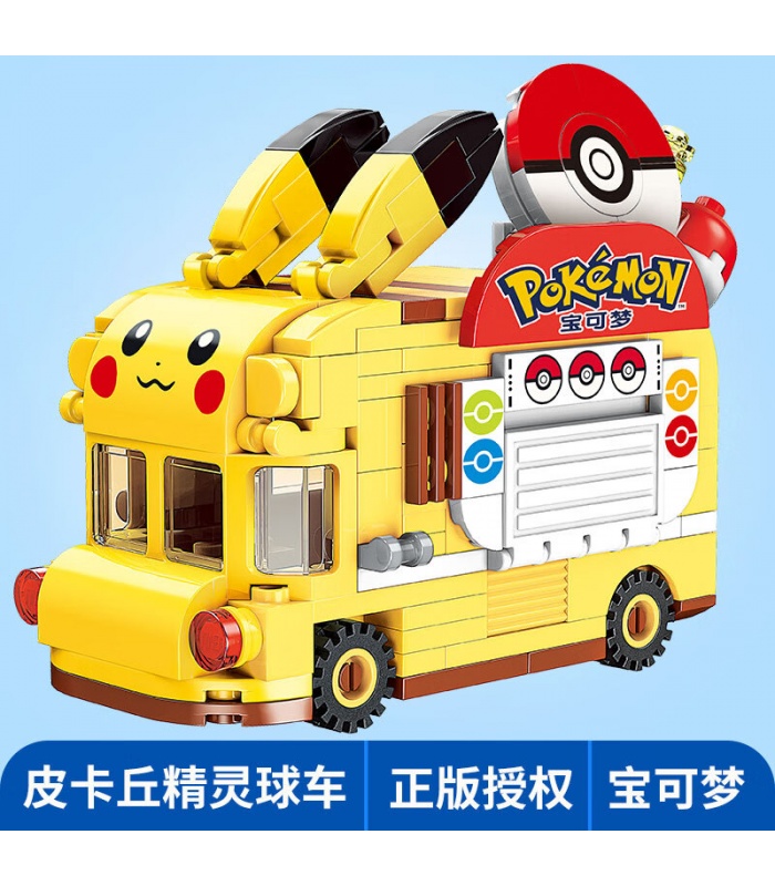 Keeppley K20214 Pikachu Mini Poké Ball Car Pokémon Series Building Blocks Toy Set