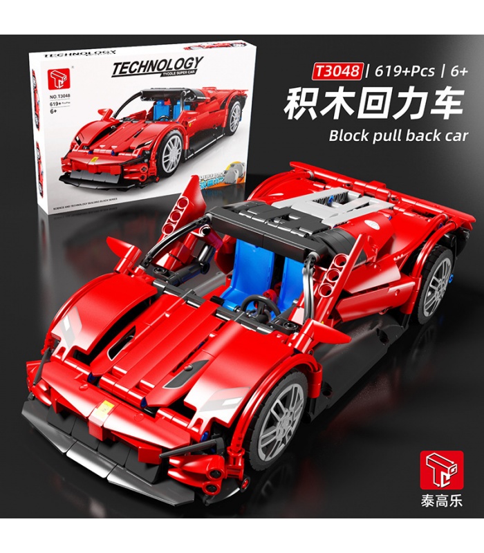 TGL T3048 Pull Back Sports Car Machinery Series Building Blocks Toy Set