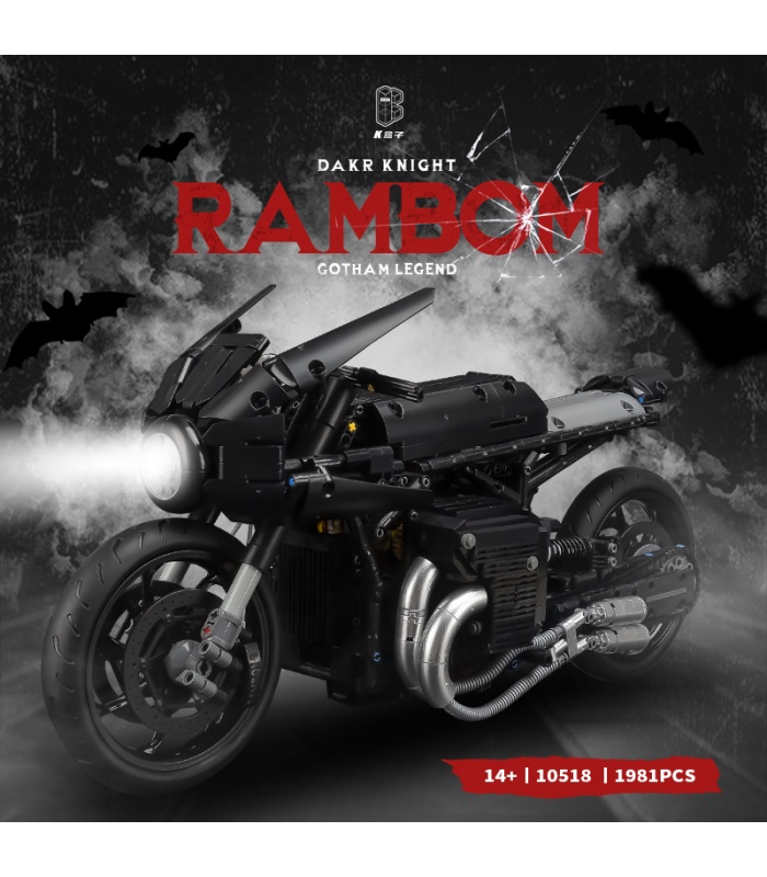 KBOX 10518 Bat Batcycle motocicleta Rambom juego de bloques de construcción de juguete